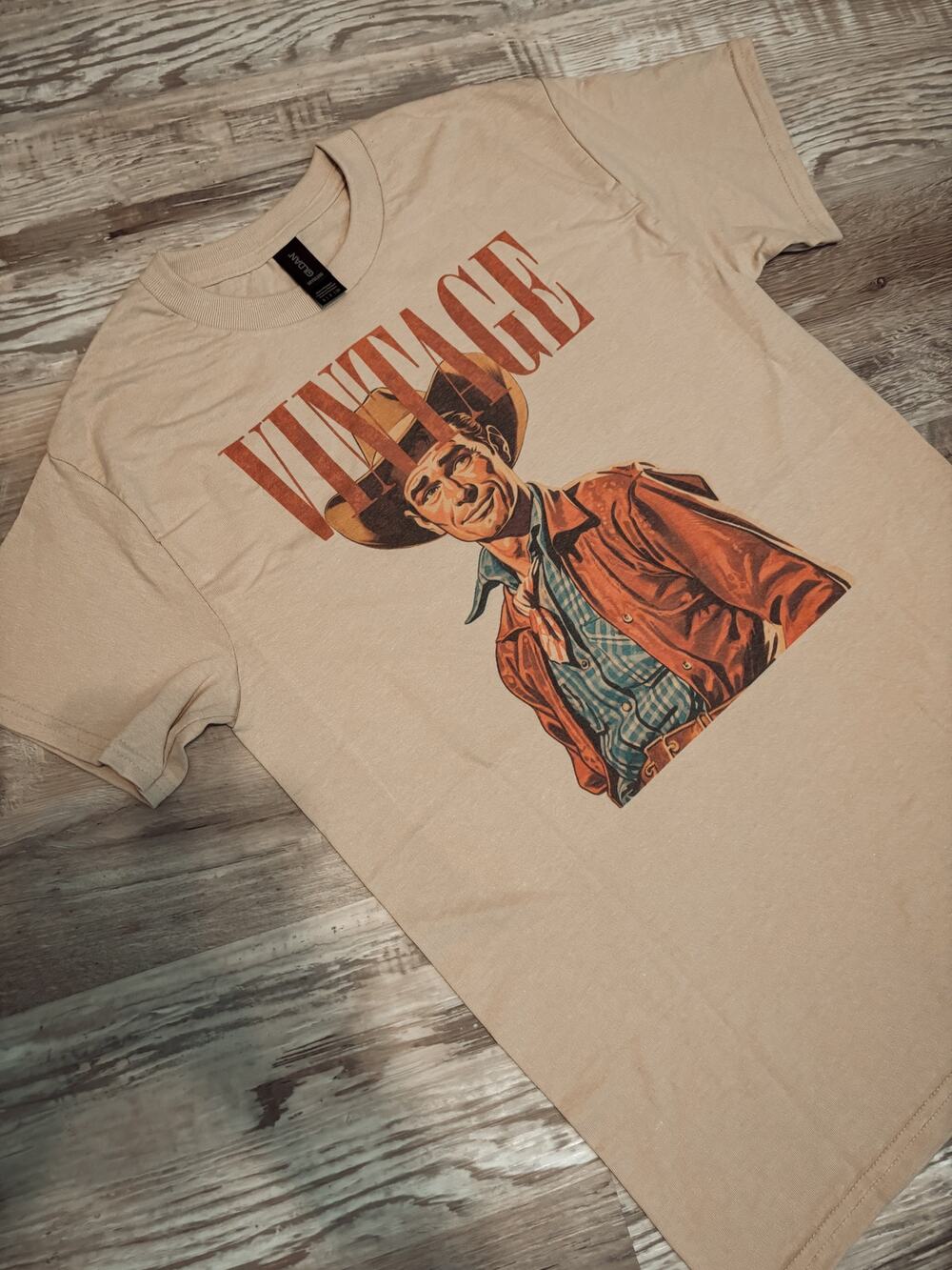 vintage cowboy graphic tee tshirt